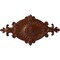 Ekena Millwork Quentin Ceiling Medallion, Hand-Painted Burnished Mahogany Crackle, 23 1/2"W x 12 1/4"H x 1 1/2"P CM23RO1BMC - alternate 1